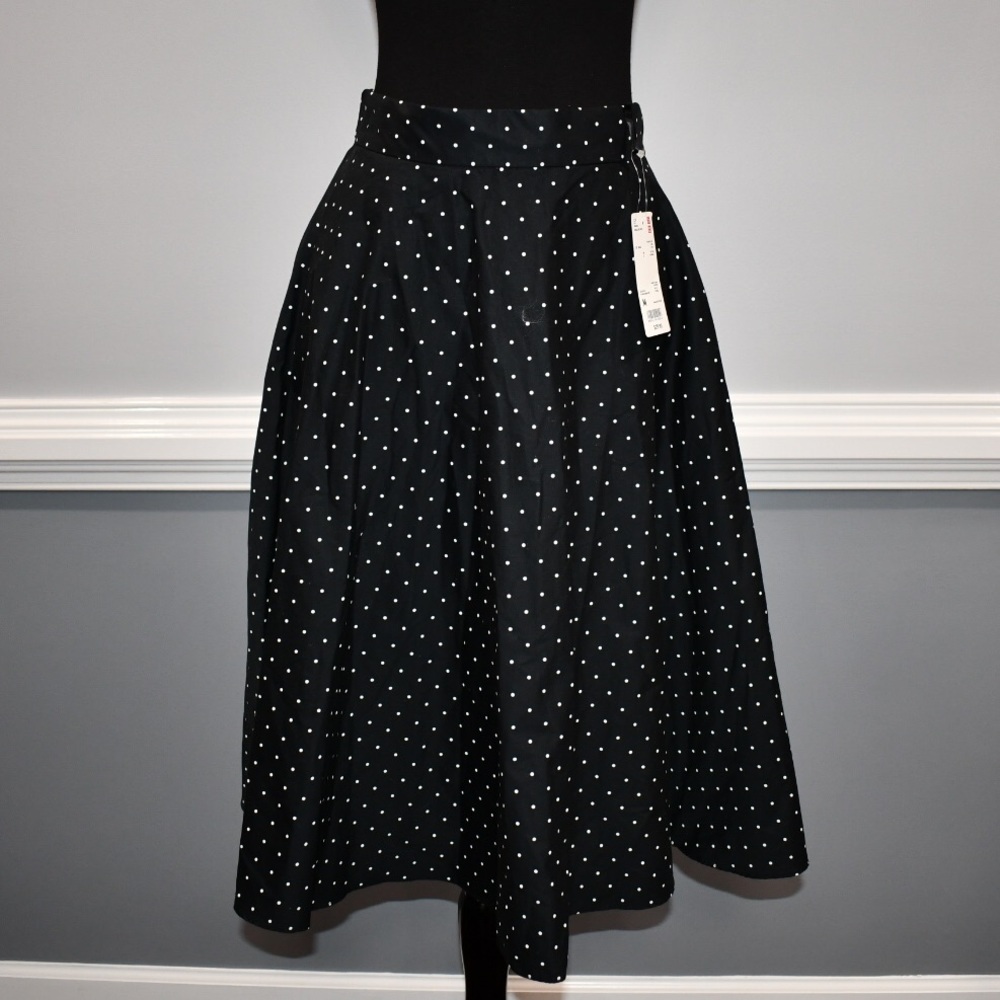 Black White Dots Skirt